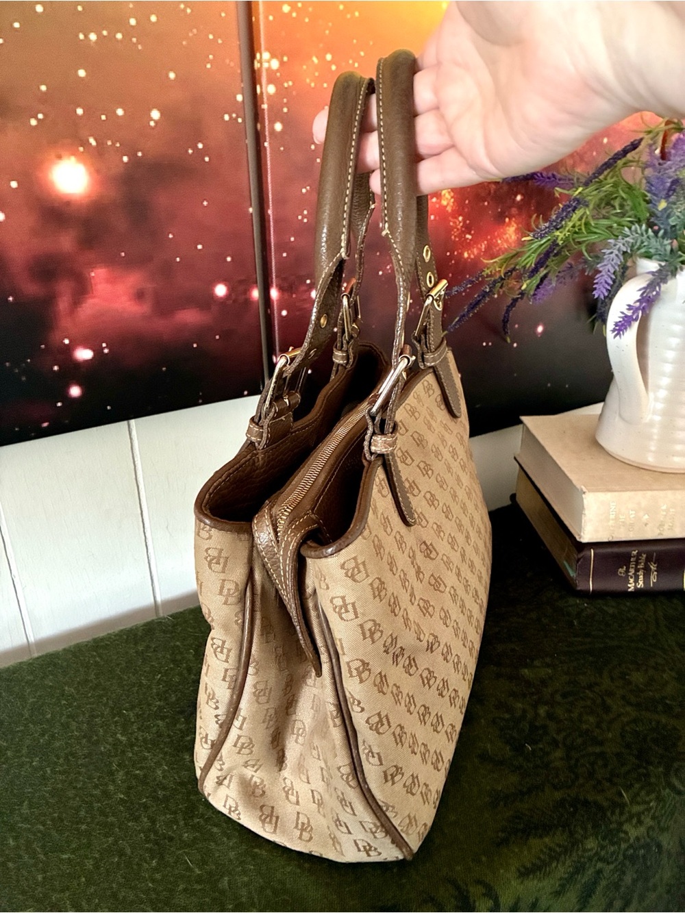 Vintage Dooney & Bourke Signature Handbag - Picture 5 of 12